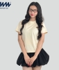 Áo Baby Tee MIA Style Chính Hãng Màu Be, Vải Cotton 2 Chiều Dày Dặn Cao Cấp In 3D